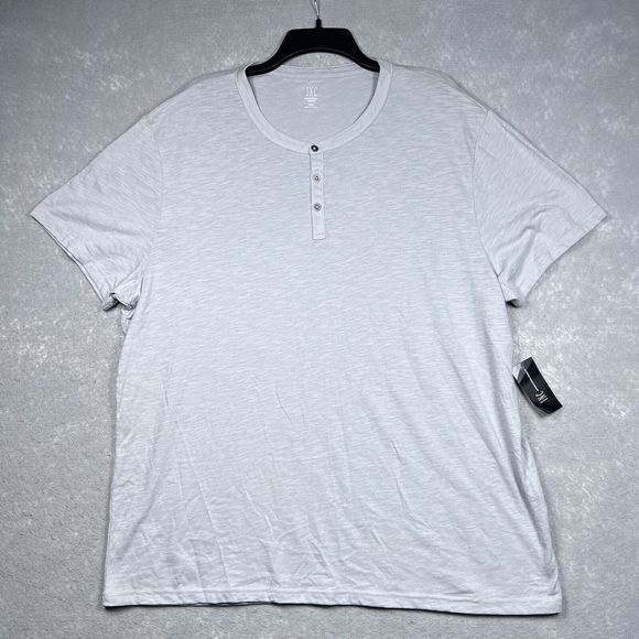 INC INTERNATIONAL CONCEPTS Henley T-Shirt Mens Size XXL Light Gray NWT - Picture 1 of 11